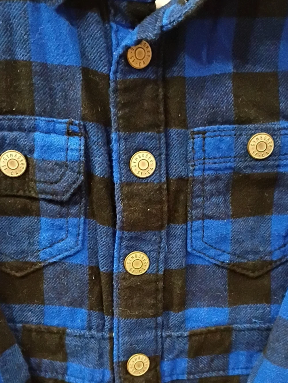 Gymboree Blue and Black Plaid Kids Jumpsuit Romper